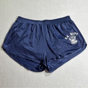 Vintage Soffe US Navy Issue Silkies Running Shorts Blue Adult Large Military PT